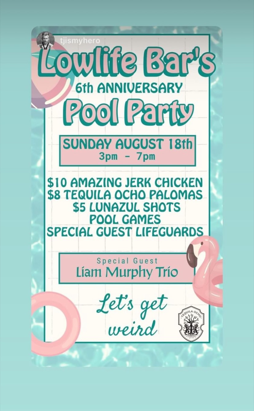 Lowlife Bar Pool Party